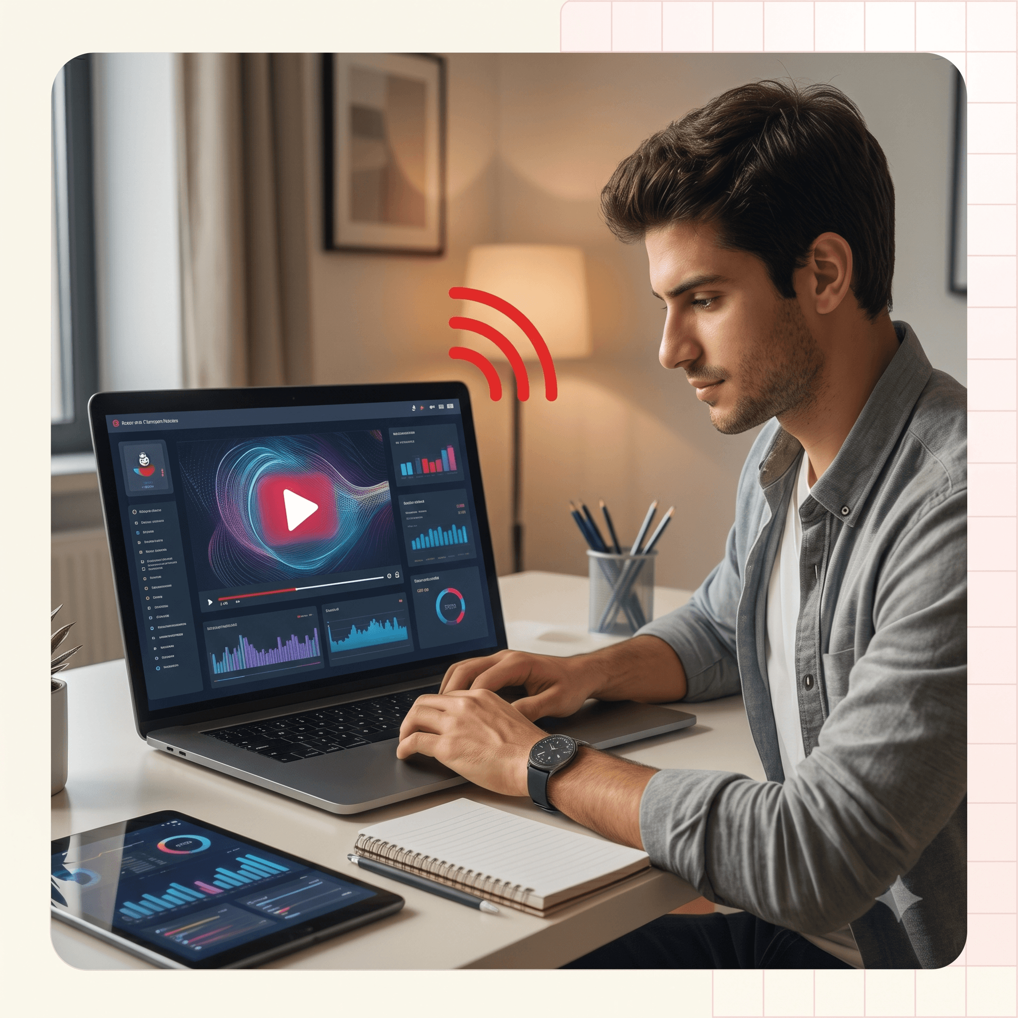 Student attending a Nimbus Learning live class online
